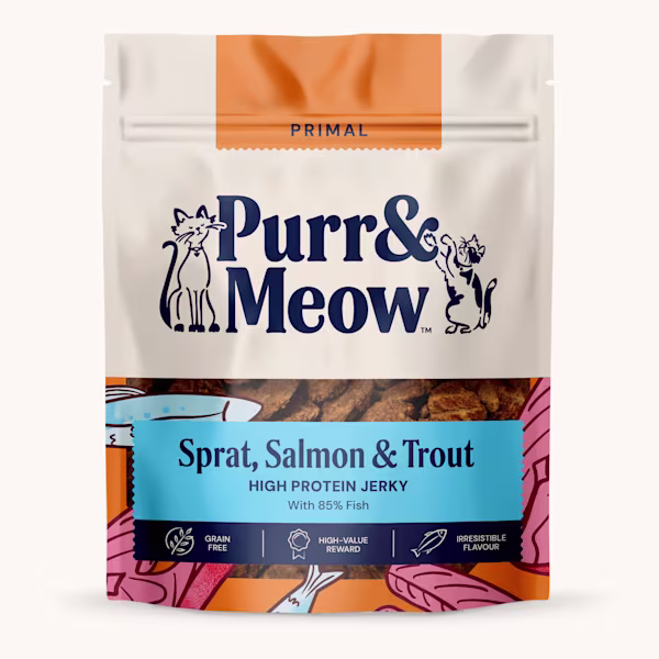 Primal Sprat & Salmon Fish Jerky For Cats